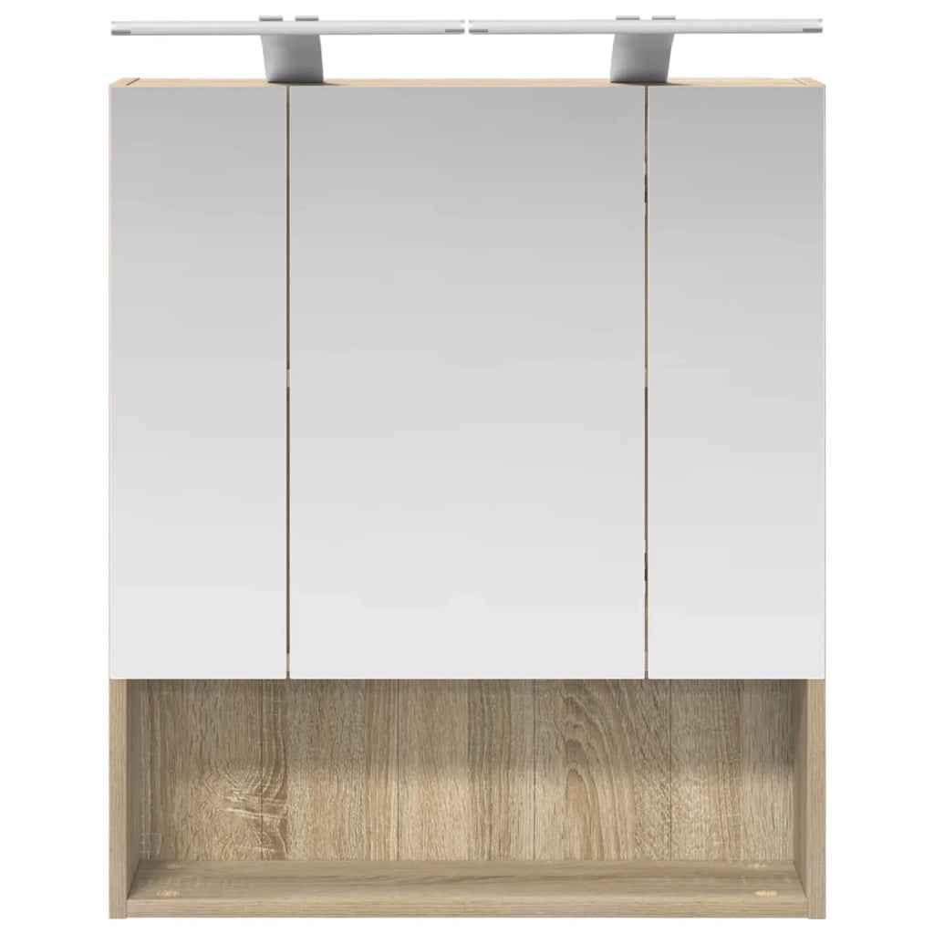 Mobiletto per specchio da bagno Rovere Sonoma 60 x 14.5 x 70 cm 889193