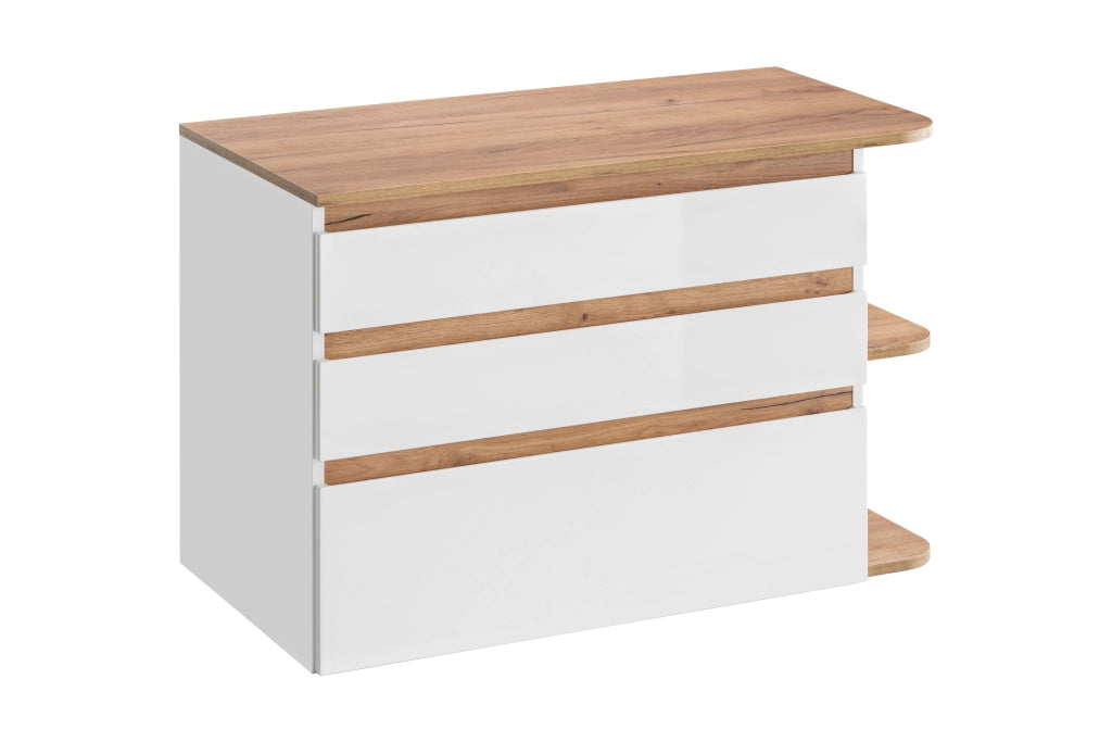 Mobile sottolavabo 90 cm 3 Szuflady Platinum 94 x 64 x 50 cm