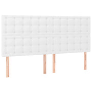Testiera | Testata Bianca 180x5x118/128 cm in Similpelle