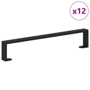 Piedini per mobili 12 pz Nero 546 x 40,5 x 100 mm Ferro CFW9207384