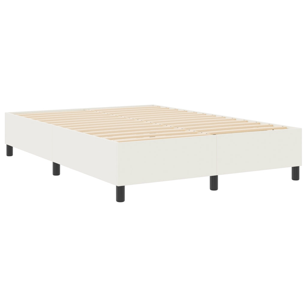 Letto a molle Box Cream 140x200 cm in Tessuto a Coste