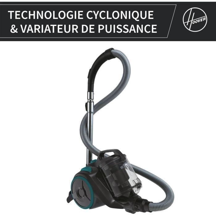 Aspirapolvere senza sacchetto - CANDY CAF34HM - 800 W - Cassetta 2,5 L - 79 dBA - Filtro HEPA 13 lavabile