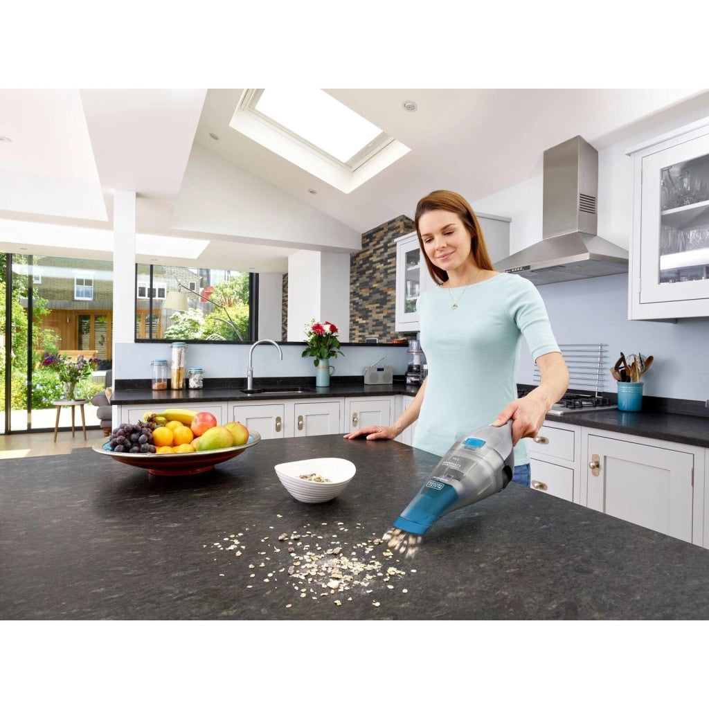 Black & Decker NVC215WA-QW aspirapolvere senza filo Blu, Argento Senza sacchetto