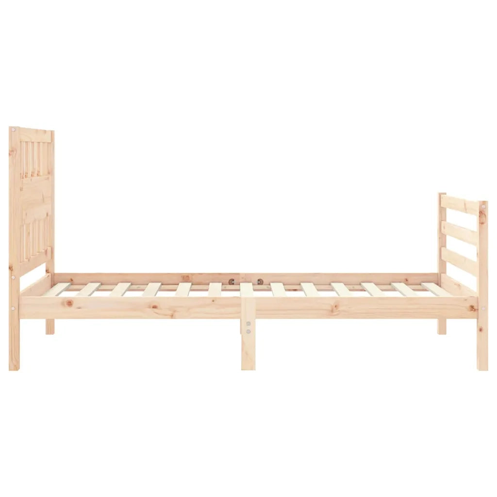 Giroletto con Testiera Small Single-Struttura Letto in Legno Massello 968972