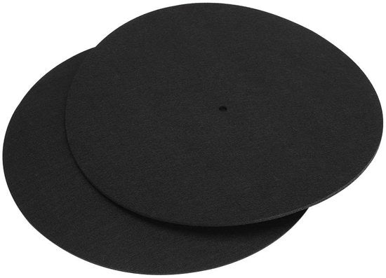 Set di 2 tappeti antistatici per giradischi - mat per giradischi in vinile - 3mm
