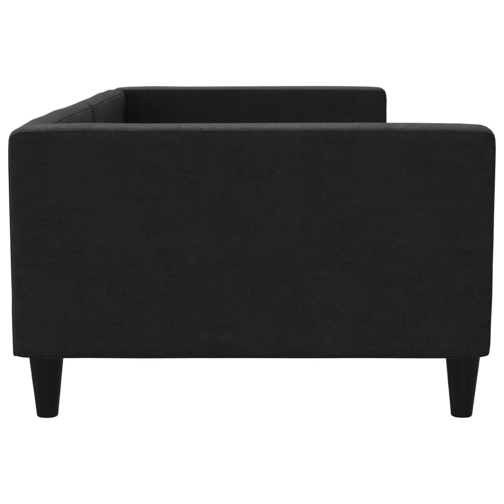 Letto da Giorno Nero 100x200 cm in Tessuto 353990