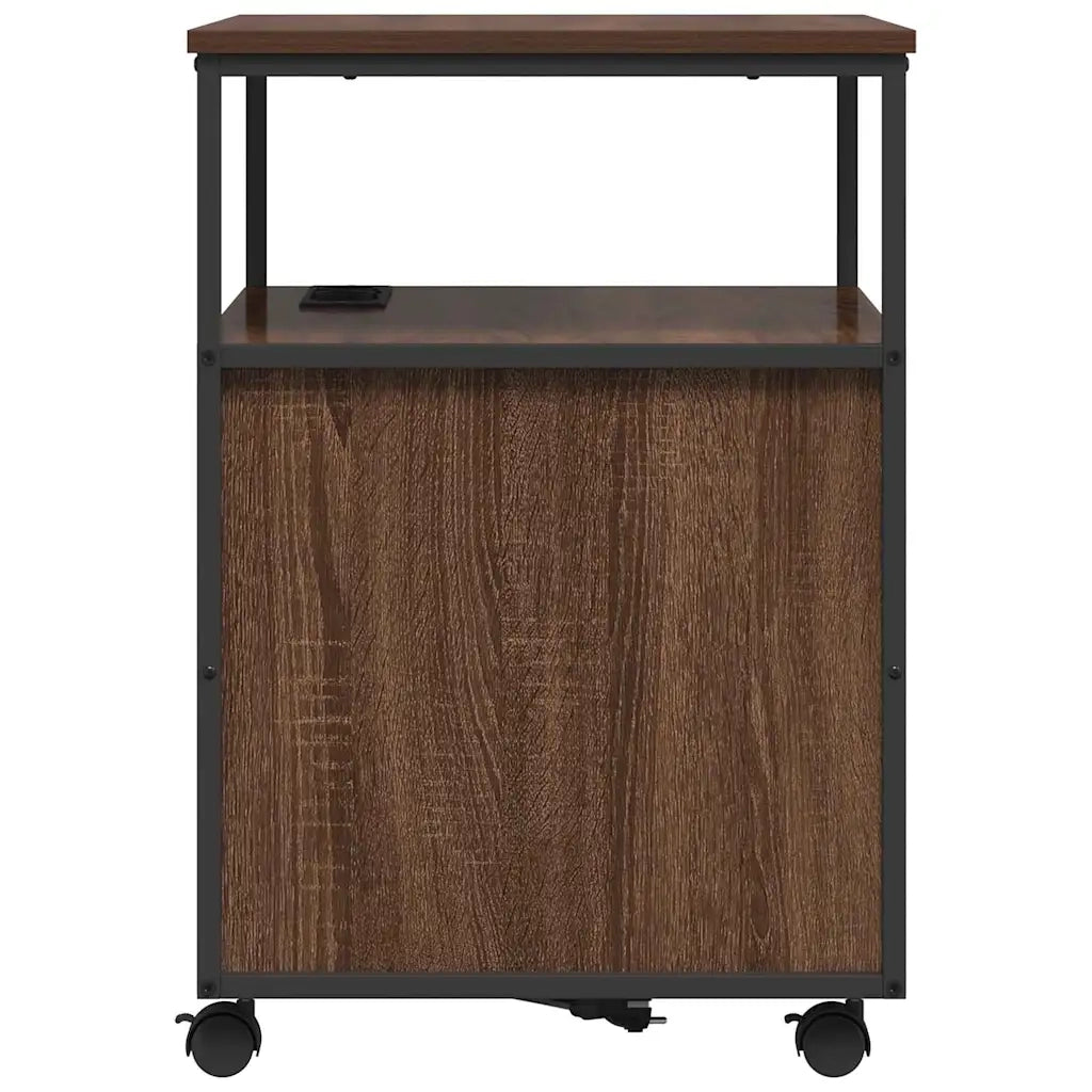 Cabina con Stazione di Ricarica Rovere Marrone 61 x 46 x 67 cm 859834