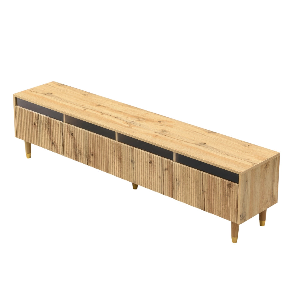 Cassettiera TV in MDF color legno lunghezza 110 cm