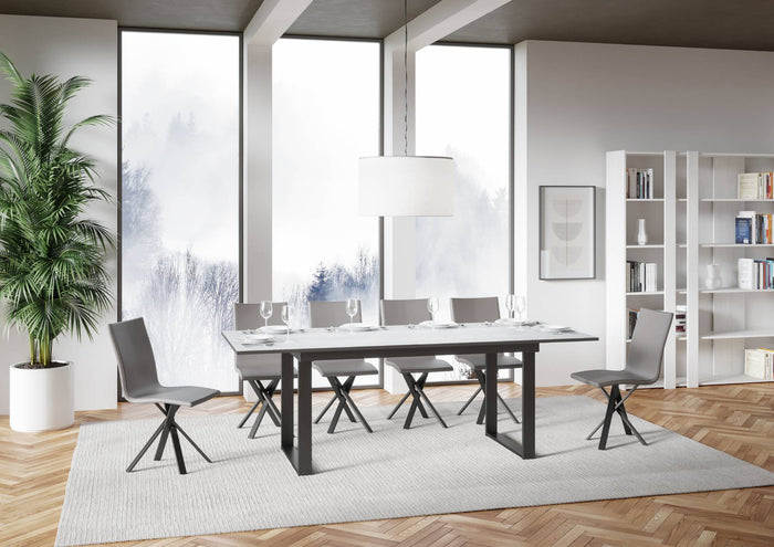 Tavolo Allungabile 160-220x90x74 cm Bandos Bianco Frassino