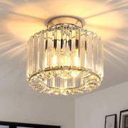 Lampada a cristalli per soffitto - E27 lampada da soffitto a corona - design moderno - Ø 230 mm - per sala da pranzo sala da soggiorno cucina