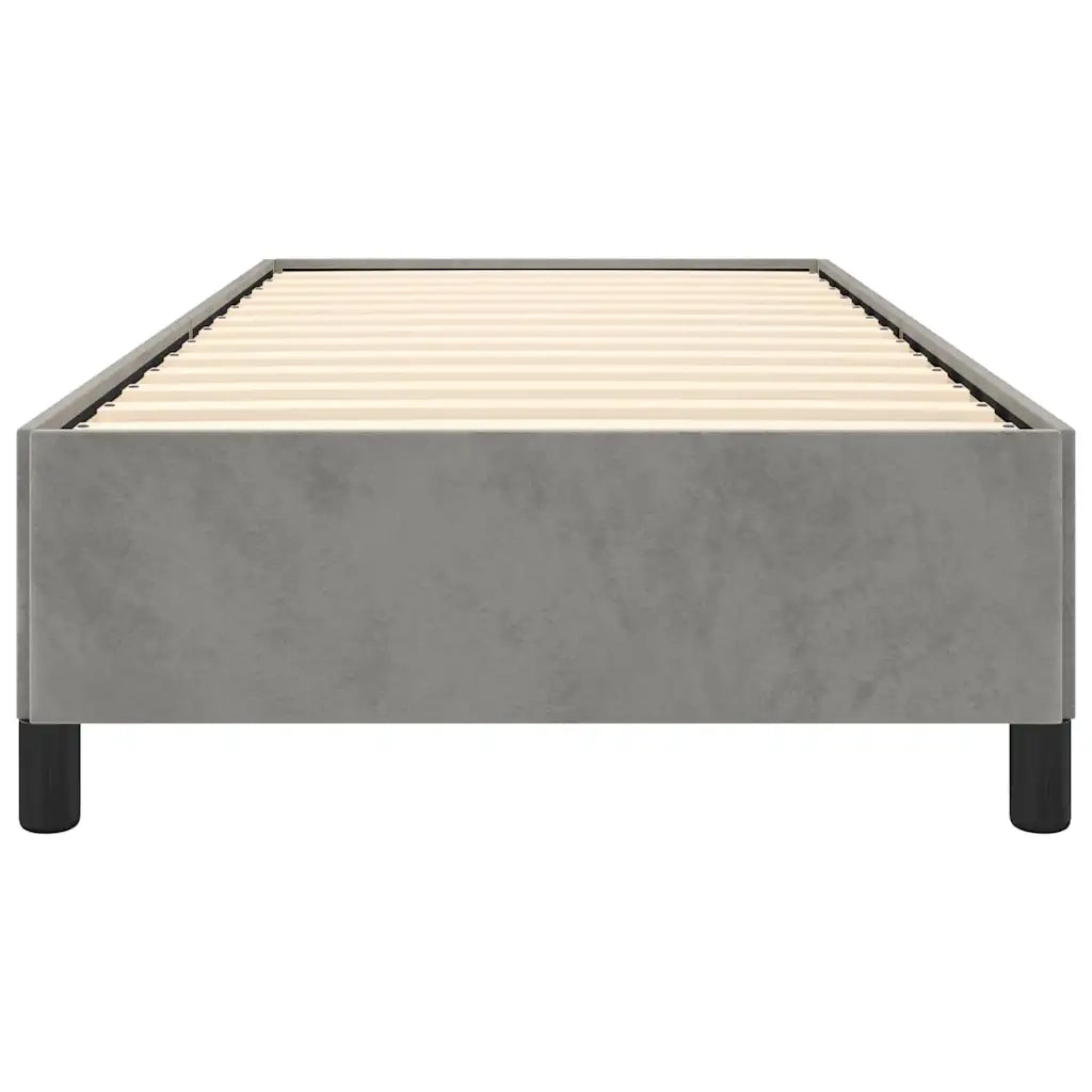 Struttura letto senza Materasso Grigio Chiaro 100x190 cm singolo Velluto 347348