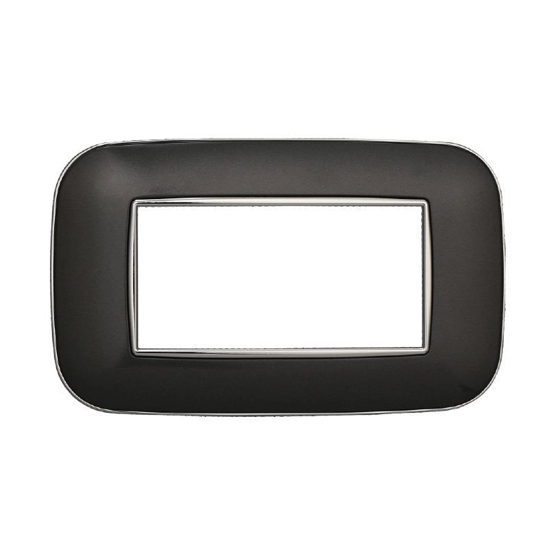 Placca Orbis Serie Moon 4P Colore Acciaio Scuro Compatibile Con Bticino Axolute