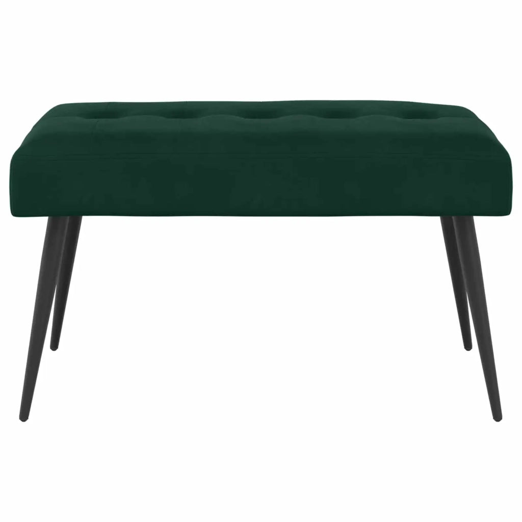 Panchina con bottoni imbottiti Verde Scuro 80 x 40 x 46 cm 42038517