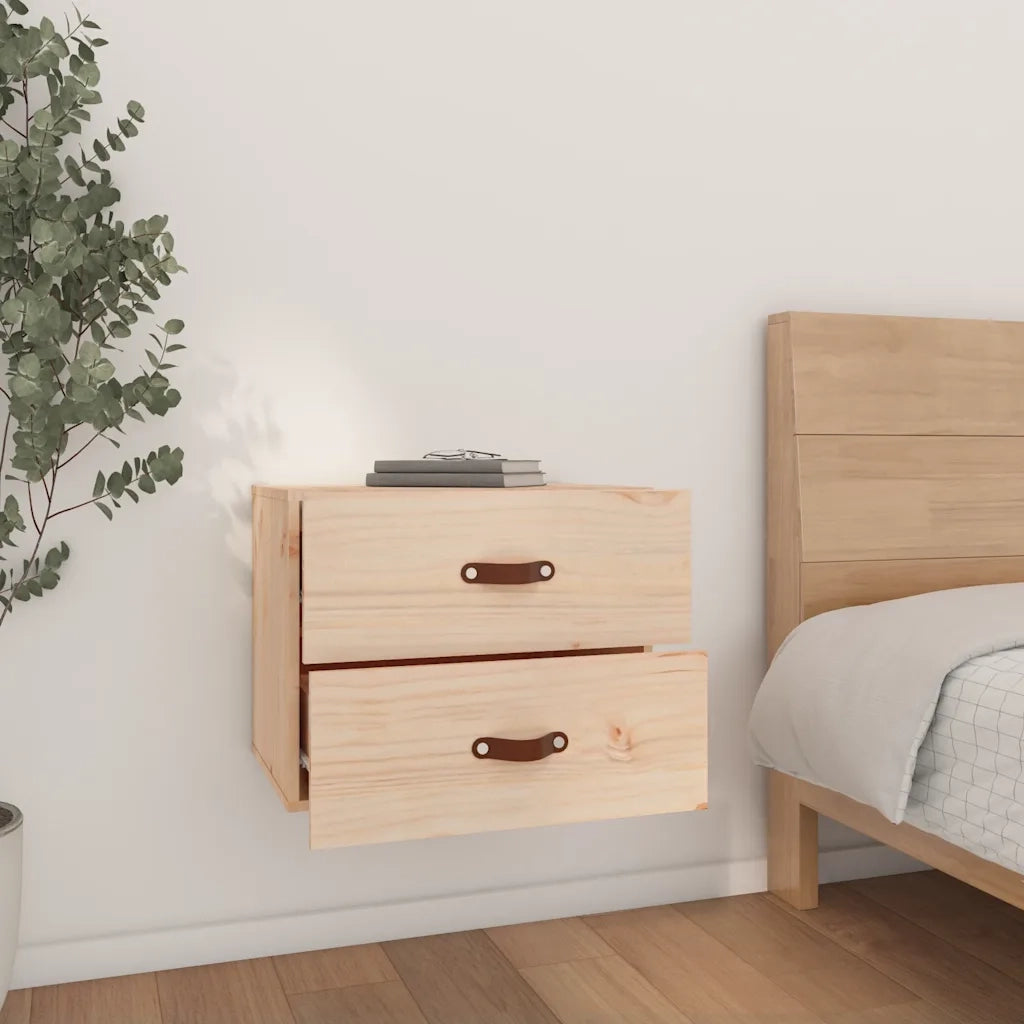 Set di 2 Comodini | Armadio da Notte | Mobiletto da notte a Muro 50x36x40 cm