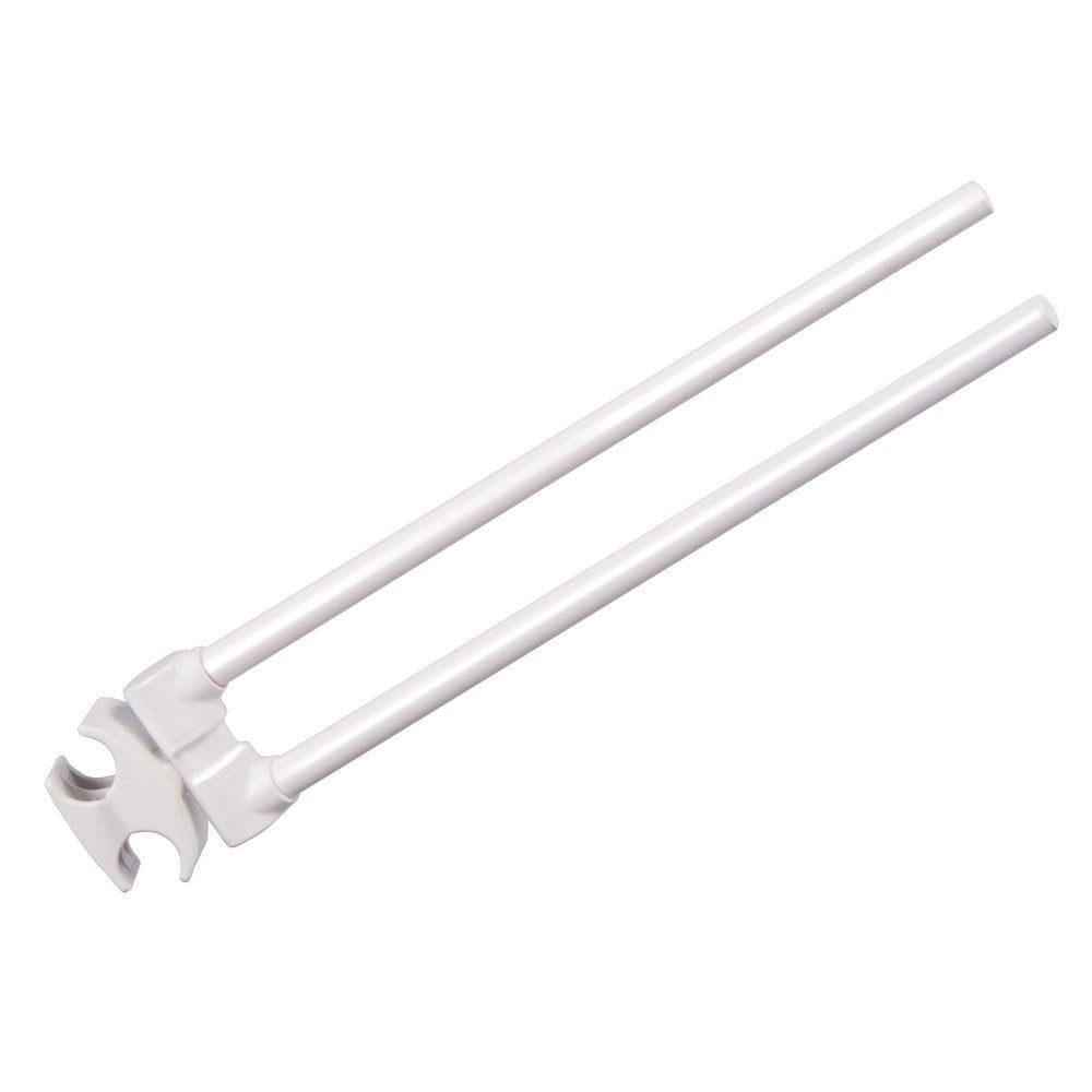 Pika' portasalviette 2 bracci porta asciugamani flex in metallo bianco lunghezza 35 cm