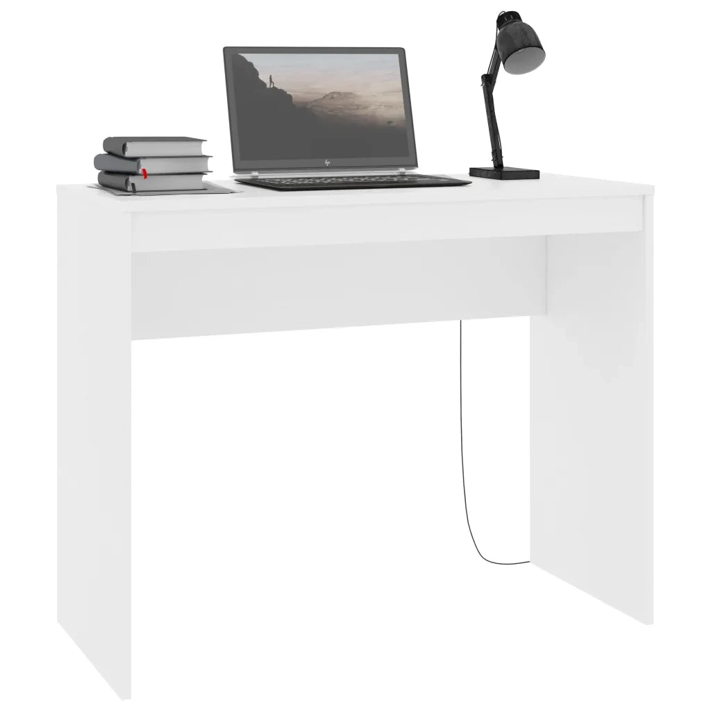 Scrivania Bianca 90x40x72 cm in Legno Multistrato 800378