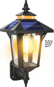 Lampada solare con sensore e 3 modalità di illuminazione IP65 impermeabile esterno per giardino terrazza cancello - Stile vintage