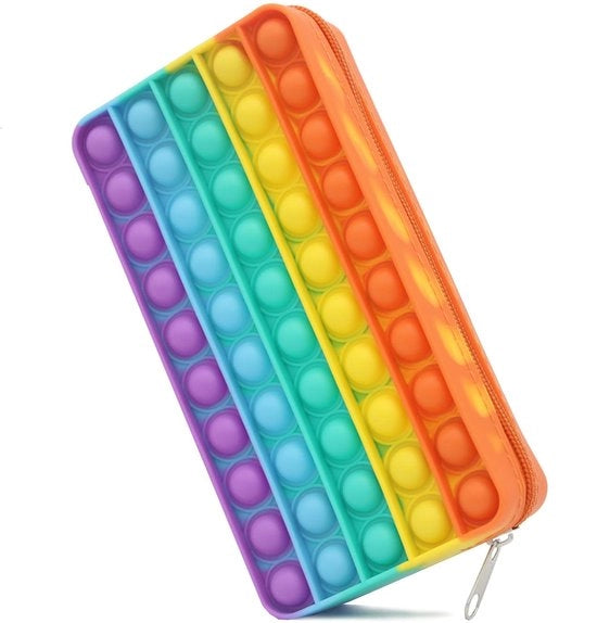 Etui per pop it, etui per fidget, pop bolle push, sollievo stress, per ragazze e adolescenti, scuola