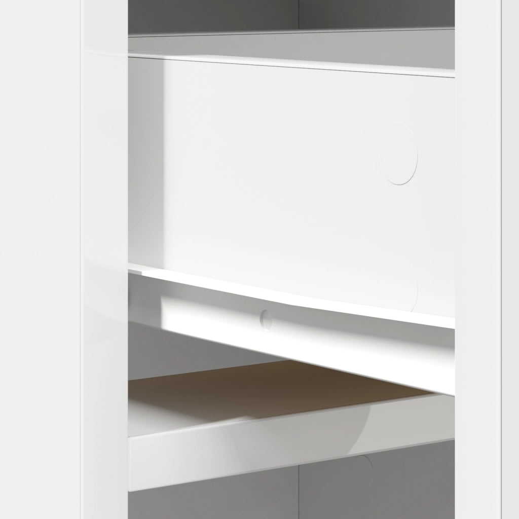 Highboard Bianco 40x41x135 cm in Legno Ingegnerizzato