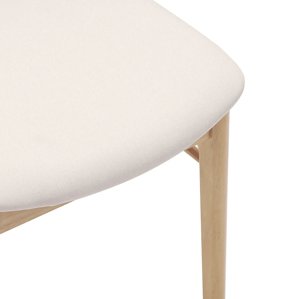 Sedie da Pranzo con Cuscini 2 pz Naturale Legno Massello Hevea 4102525