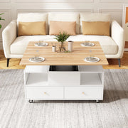 Tavolino da Salotto Regolabile con 4 Cassetti e Ruote ¨C MINIMAL ¨C 100x50x47,5 cm