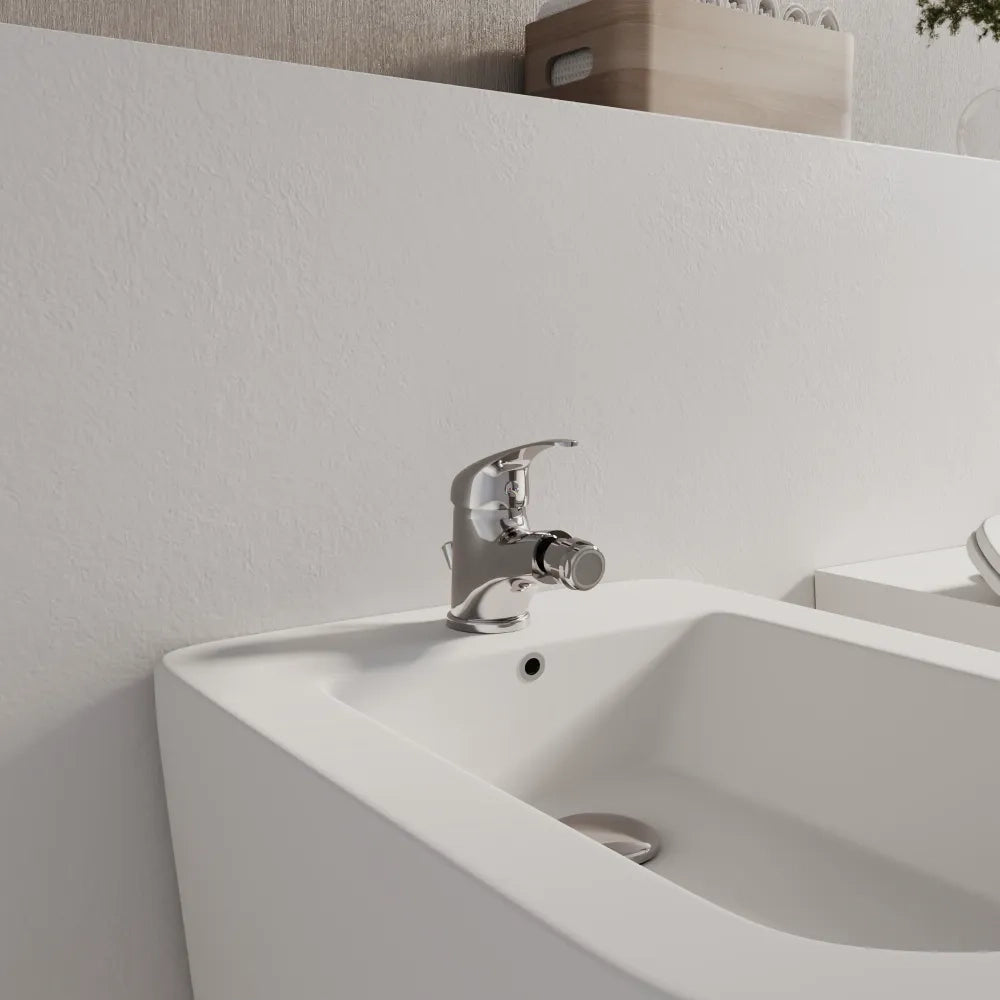 Set miscelatori: lavabo bidet con scarico a saltarello e incasso doccia con deviatore | Natalie