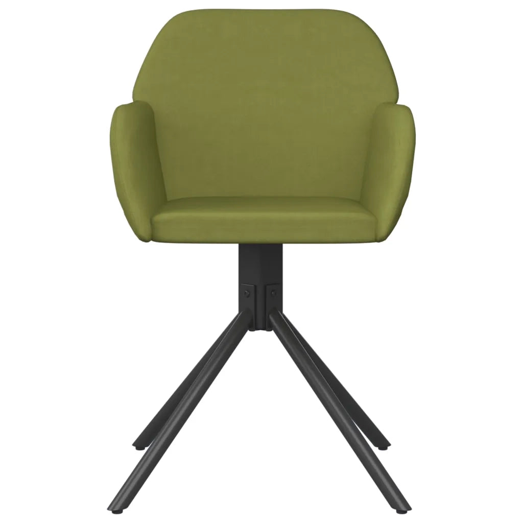 Sedie da Pranzo Girevoli 2 pz Verde Chiaro in Velluto cod mxl 18065