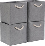 Cassa di Stoccaggio Opaca 33x33 cm - 4 Pezzi - Sostenibile - Spazievitore - Design Elegante - Scatola di Stoccaggio