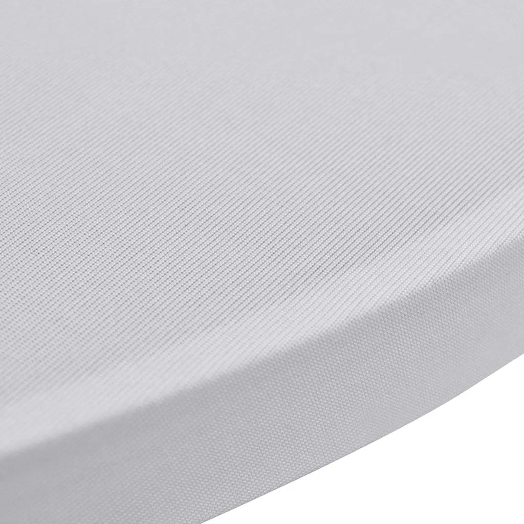 Coperture Verticali per Tavolo 4 pz ?60 cm Bianco Elastico CFW8030100