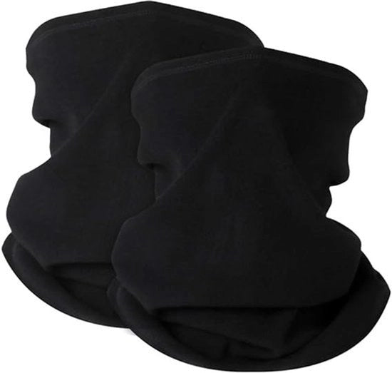 Set di calore per il collo invernale a due pezzi, set di maschera per il viso impermeabile al vento, sciarpa per uomini e donne in condizioni meteorologiche fredde.