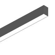 Sistema Lineare Fluo Wide Alluminio Nero Led 27W 3000K Luce Calda L.120,5Cm
