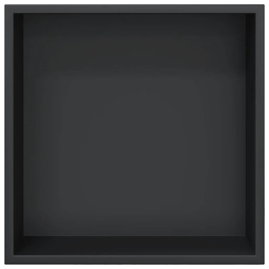 Nicchia per Doccia Nero Opaco 32x32x9cm in Acciaio Inox