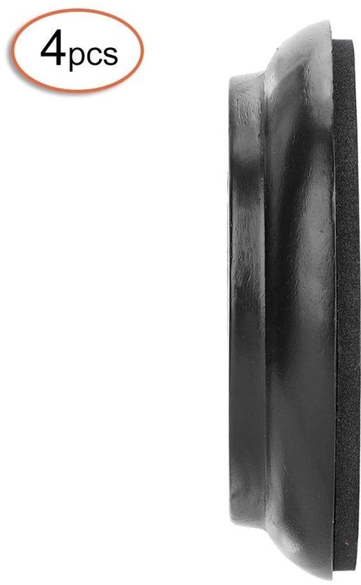 Pianetti Antiscivolo in Legno di Quercia - 4 Pezzi - Assorbimento Shock - Protezione del Pavimento - 10 cm di Diametro
