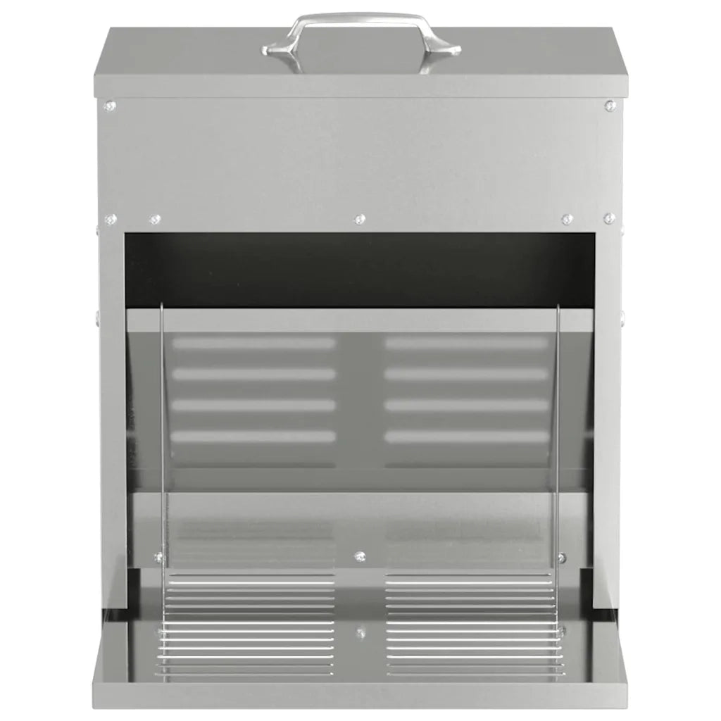 Mangiatore a Pedale per Pollo Argento 33 x 42 x 40 cm CFW2848731