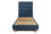 Letto 90x200 cm con testata imbottita - Tessuto Tela opaca