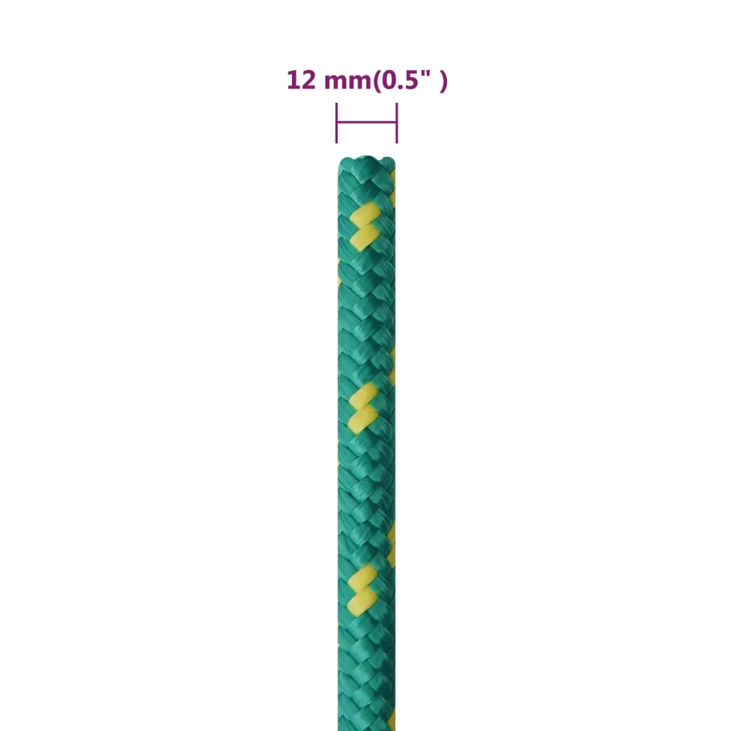 Corda | Fune per barca Verde 12 mm 25 m in Polipropilene