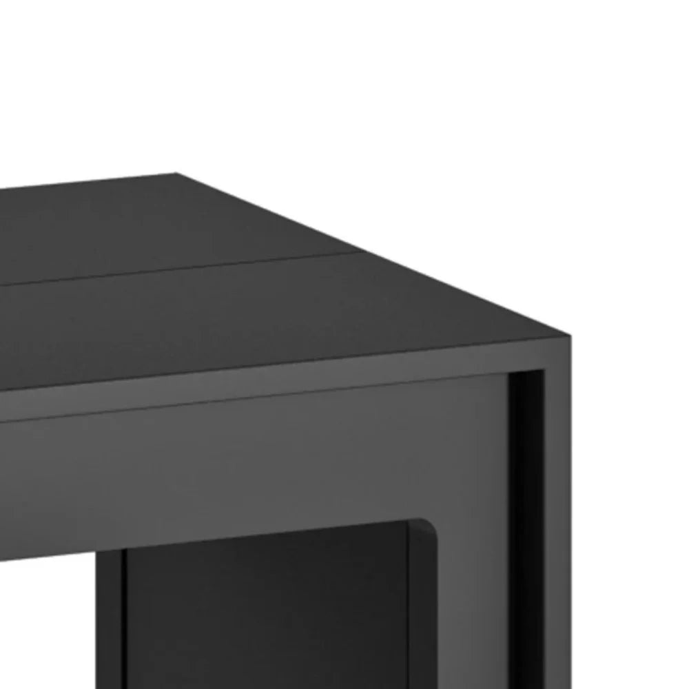Consolle allungabile salvaspazio nera Nivara 42,5-302,5x90 cm fino a 12 posti | Duzzle