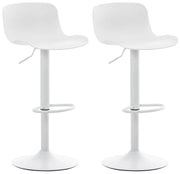 Set 2 Sgabelli Bar Almada In Polipropilene bianco