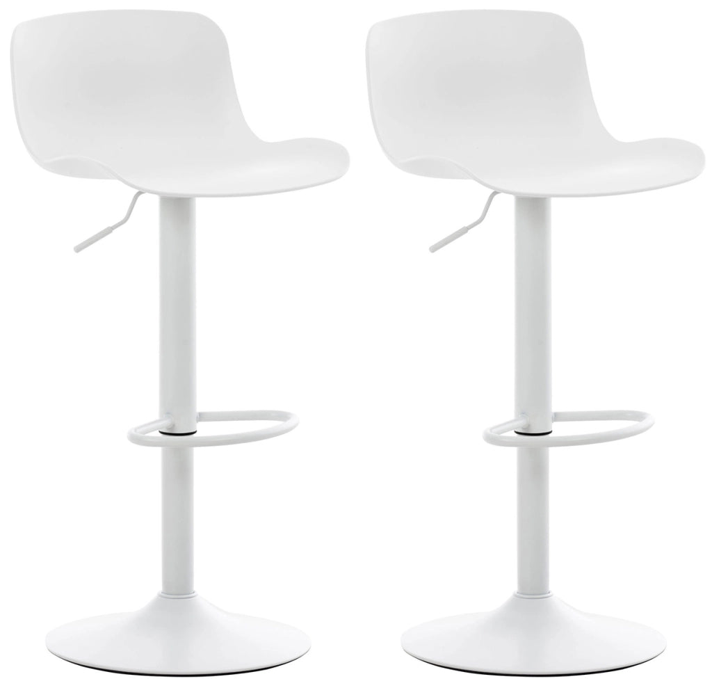 Set 2 Sgabelli Bar Almada In Polipropilene bianco