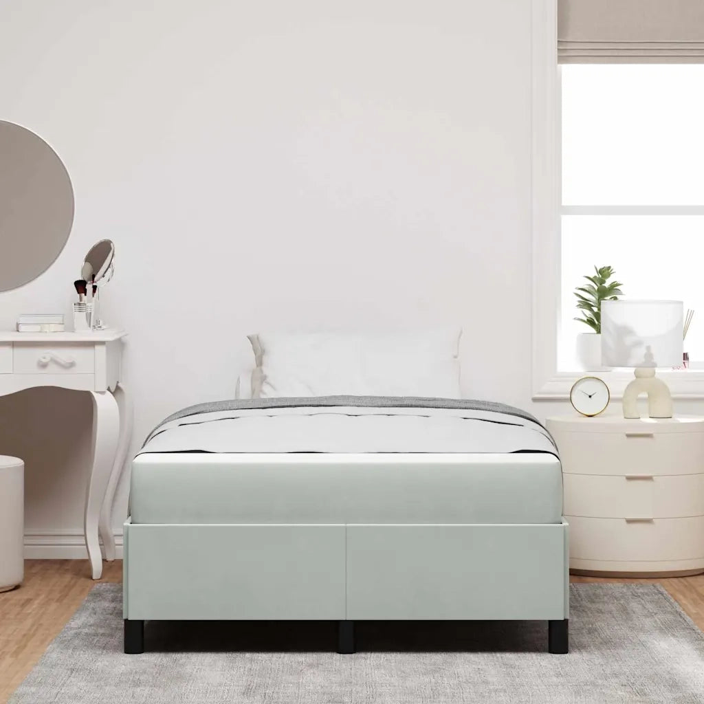 Struttura del letto Grigio chiaro 120 x 190 cm Tessuto