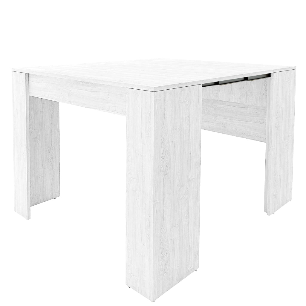 Tavolo Consolle Allungabile Oslo Plus Fino A 3 Metri, Tavolo 14 Posti Salvaspazio Multiposizione, Design Moderno Ed Elegante, Consolle Per Casa E Ufficio, 78 x 51 x 90 cm, Colore Bianco Frassino