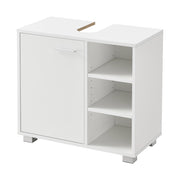 Mobile Sottolavabo Narvik con Anta e 3 Ripiani - Bianco [en.casa]