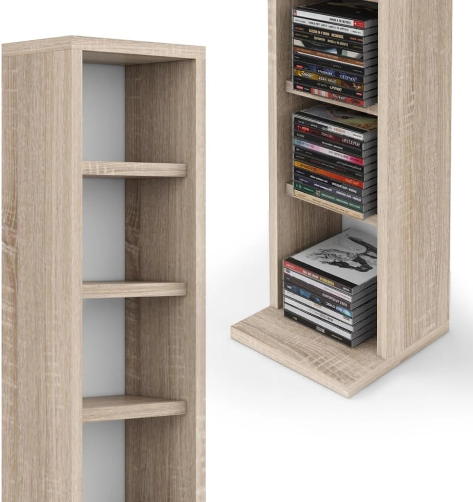 Vicco Scaffale per CD porta DVD scaffale a parete pensile libreria scaffale da ufficio