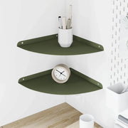 Mensola sospesa 2 pcs Verde oliva 30 x 30 x 2 cm
