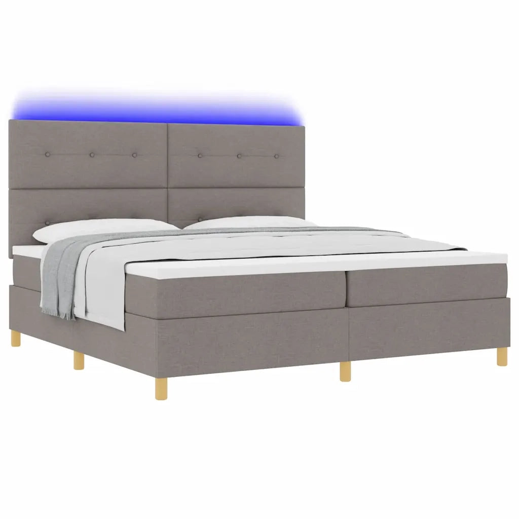 Letto a Sorgente LED con materasso Talpa 200 x 200 cm Tessuto 3343128