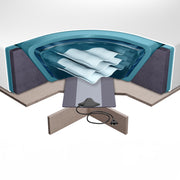 Set letto ad acqua con materasso 140 x 200 cm 2 scaldaletto coprimaterasso struttura in schiuma piattaforma e balsamo