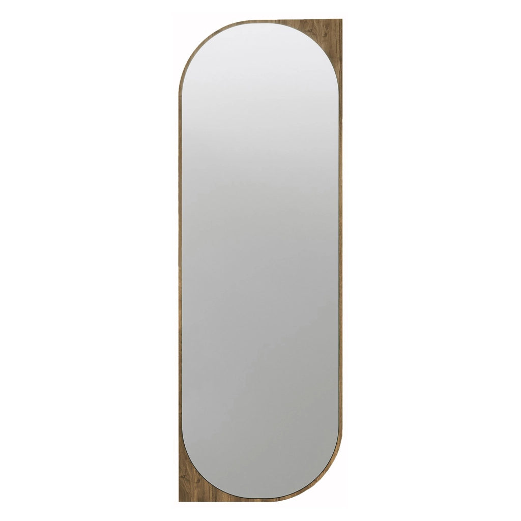 Burgio, Specchio Forma Rettangolare, 52x152h cm Marrone Noce