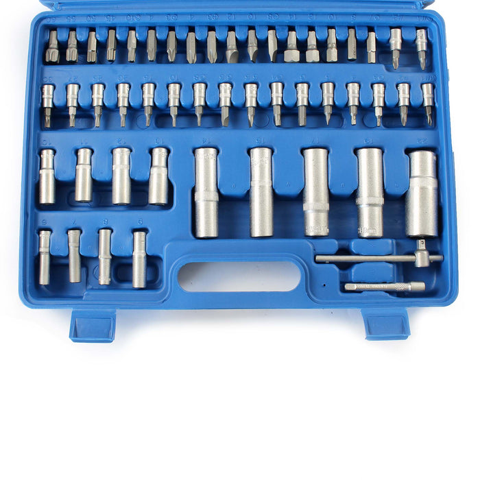 Set di chiavi a bussola 108 pz. Chiavi a cricchetto con attacco 1/2" (12,5mm) e 1/4" (6,3 mm)
