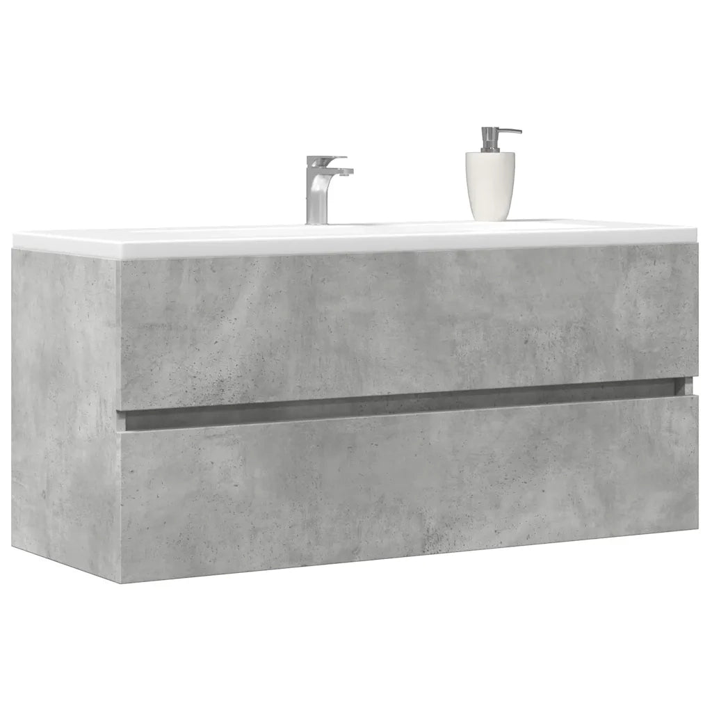 Mobile Lavabo Grigio Cemento 100x38,5x45cm in Legno Multistrato 856251