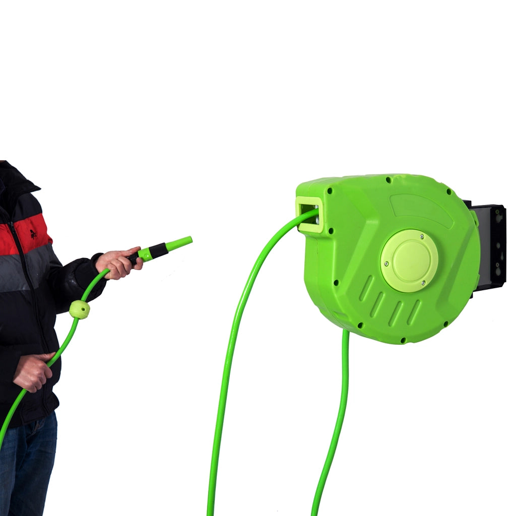 Carrello per Tubo da Giardino 10m con Pistola ¨C Minimal ¨C Nero